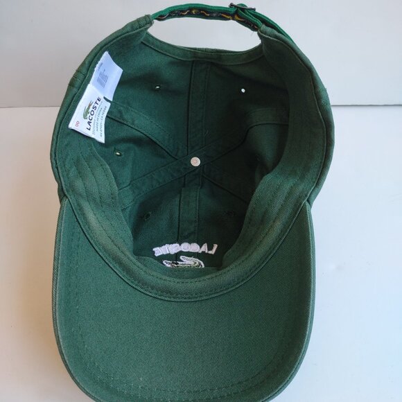 Lacoste Since 1933 Baseball Hat Cap Adjustable Strapback Crocodile Green OS - Picture 8 of 10